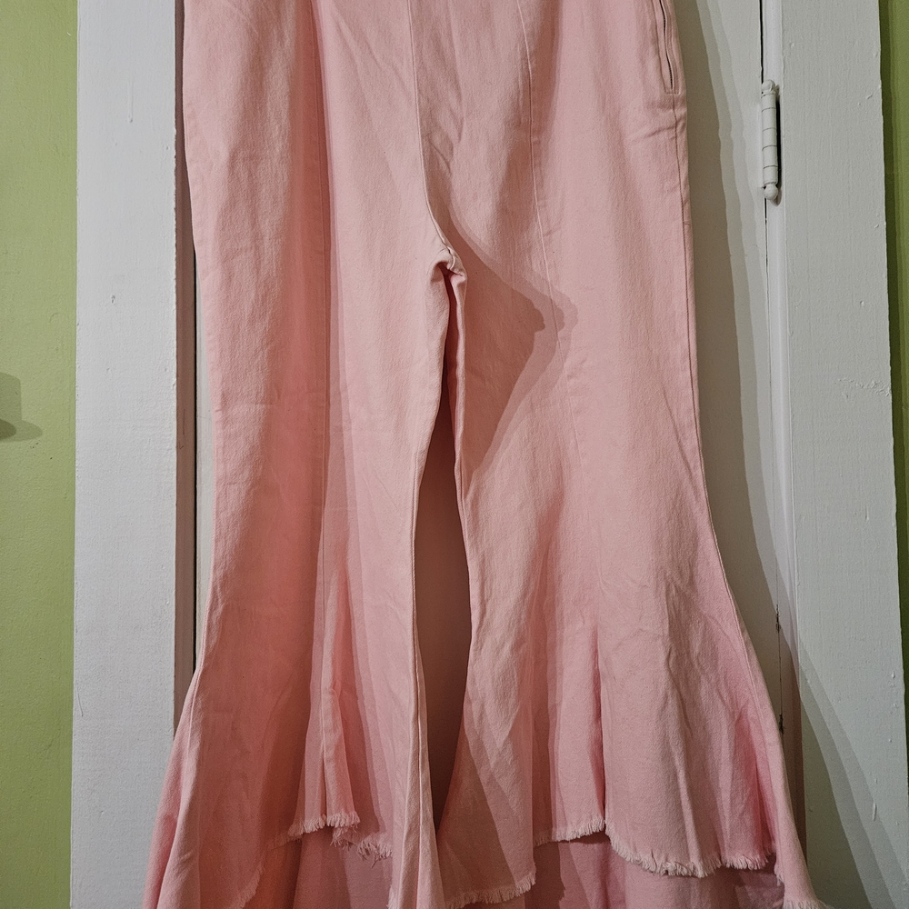 GeeGee Pink Flare & Wide Leg Jeans
